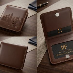 HF MILANO Geniune Leather Slim Card Holder Wallet