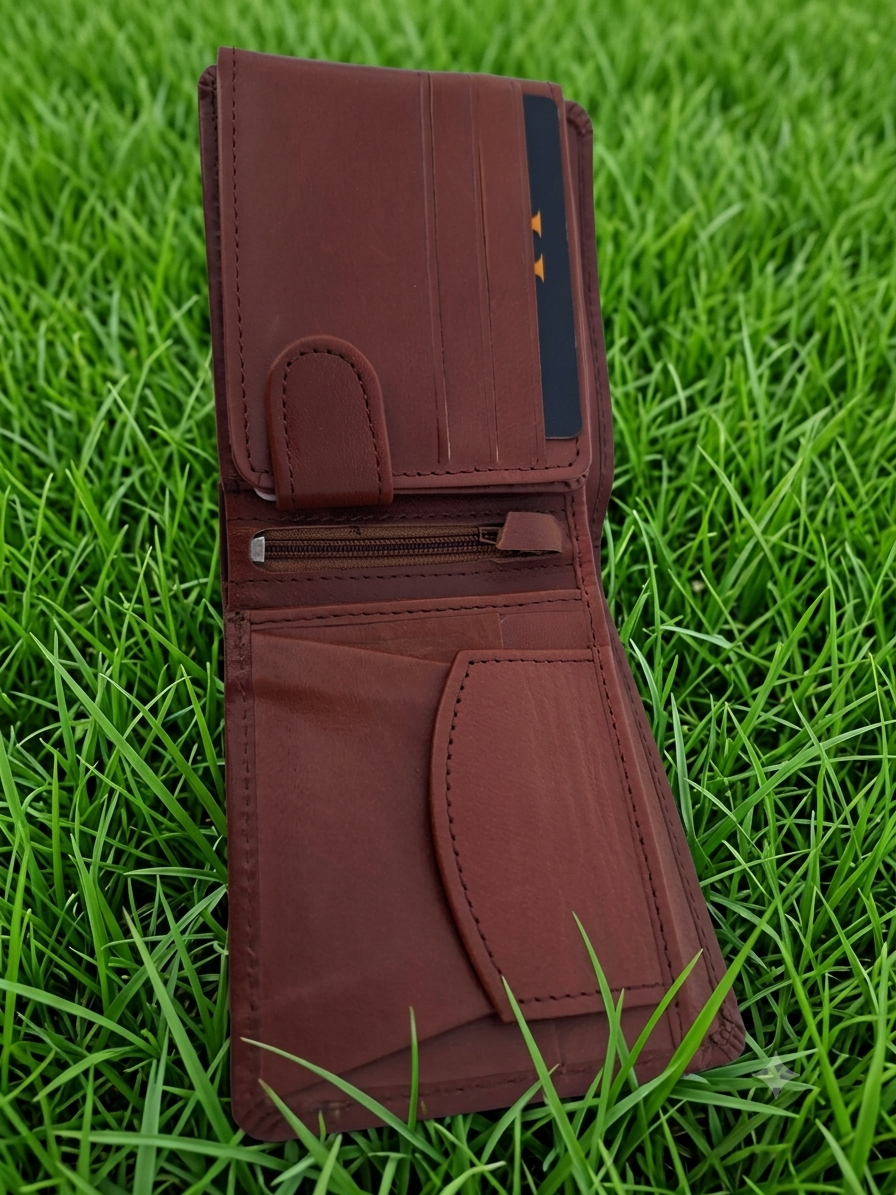 HF Milano Genuine Baby Buffalo Leather Bifold Wallet - Image 4