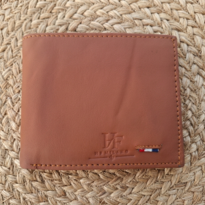 ​HF Milano Genuine Leather Bifold Wallet with Flag Detail