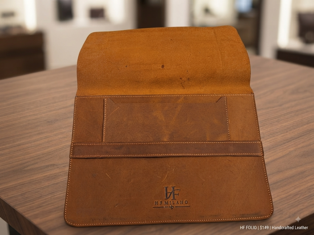 Milano Premium Pull-Up Leather Laptop & Macbook,additional Phone pocket Sleeve - Image 2