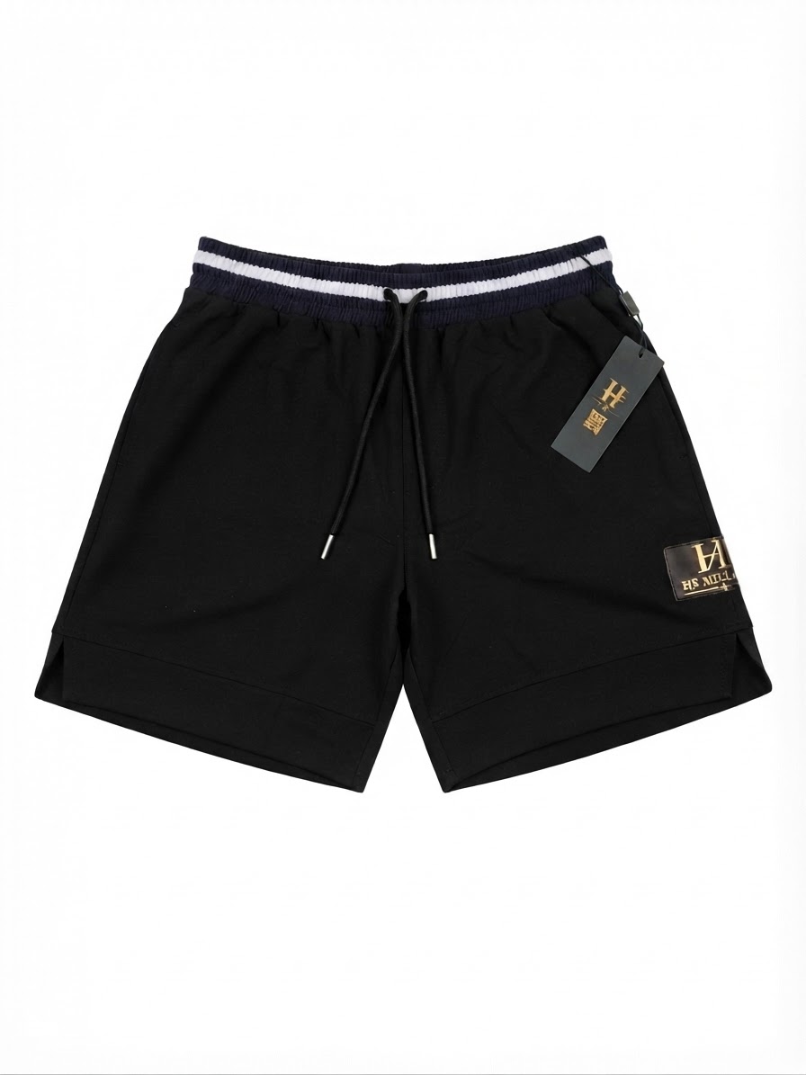 HF Milano Men's Casual Drawstring Shorts - Black